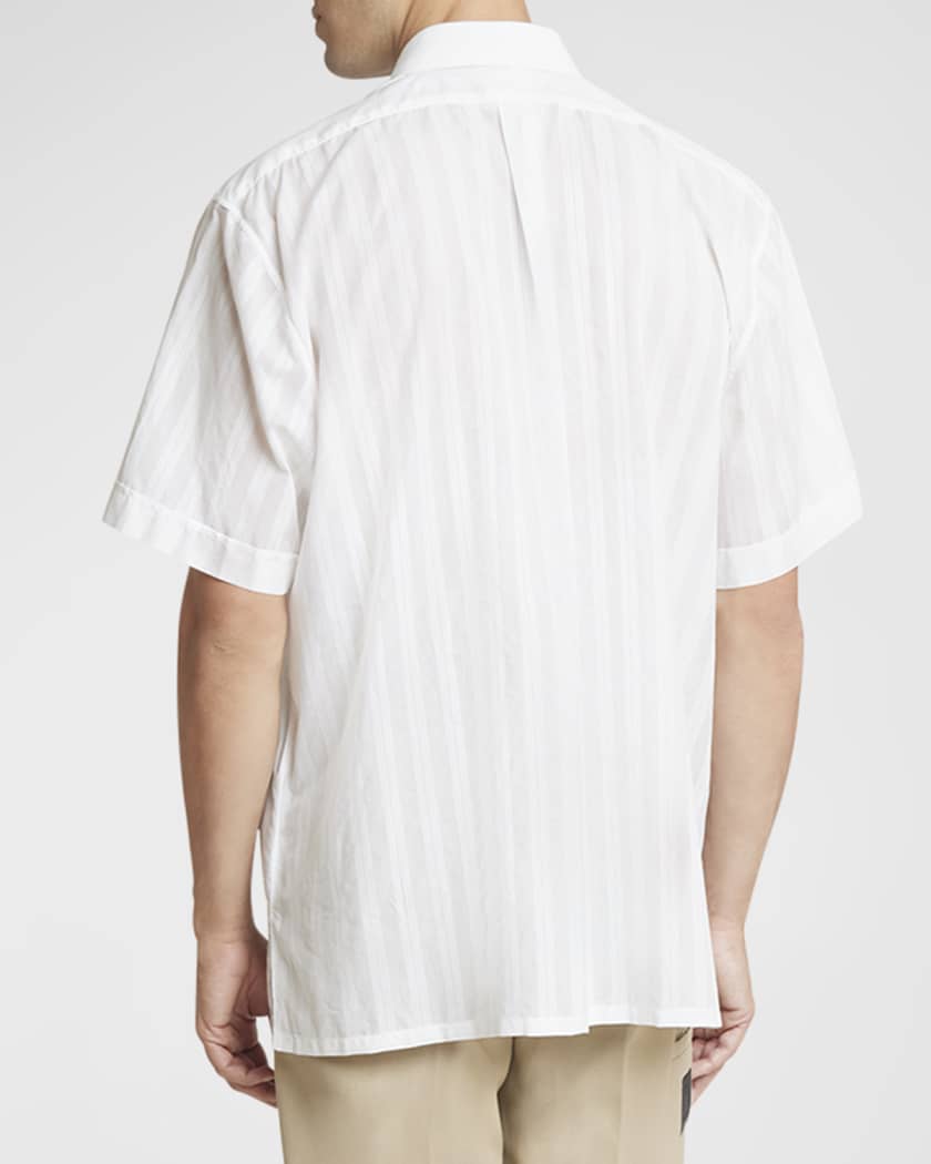 Men's Sheer Striped Sport Shirt