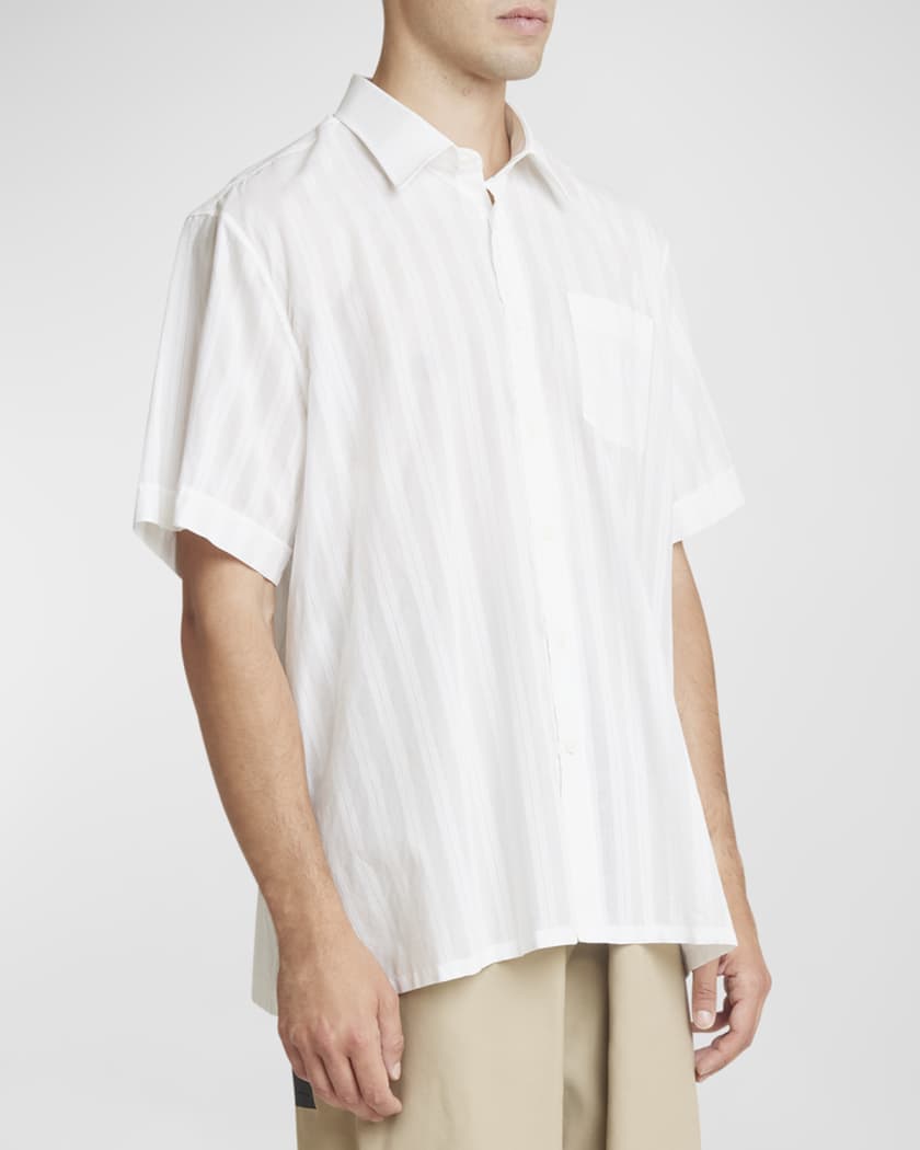 Men's Sheer Striped Sport Shirt