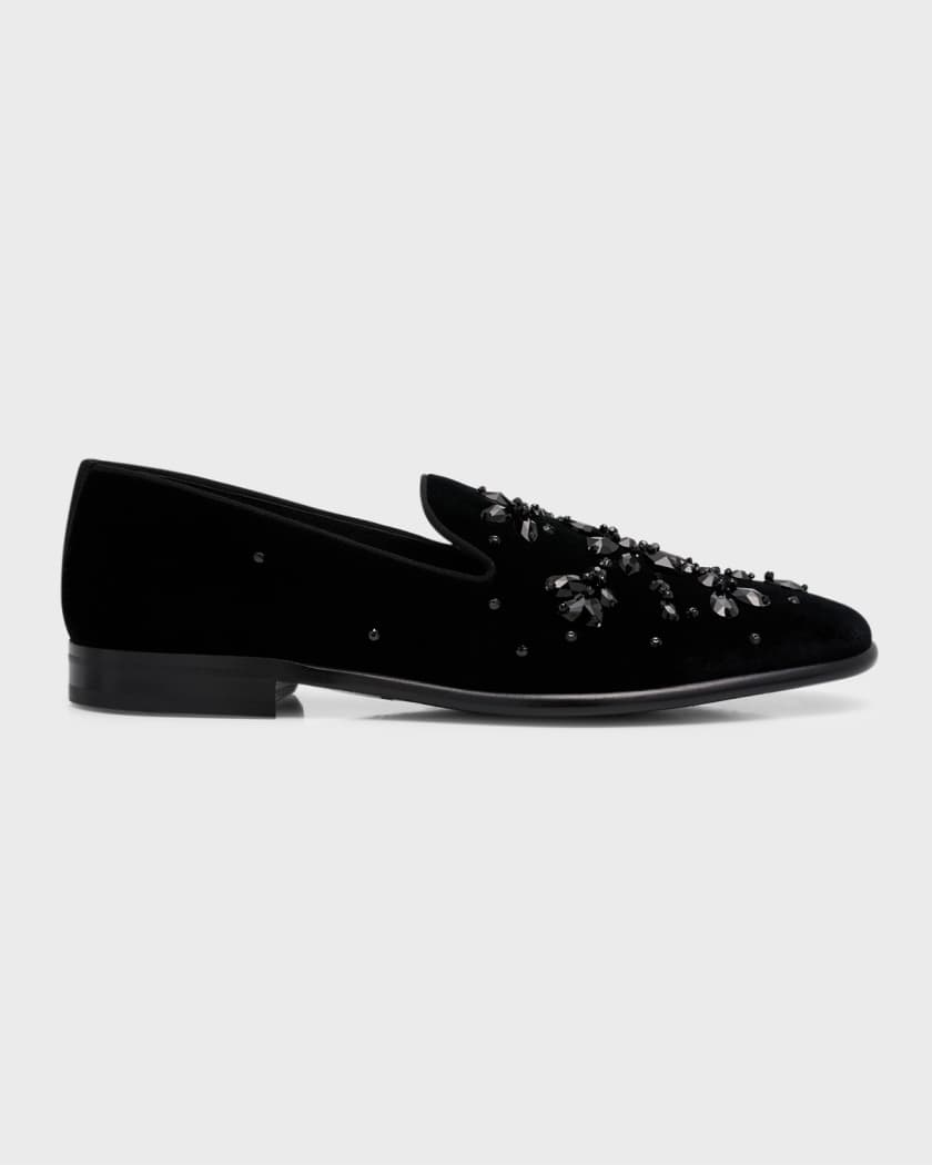 Embroidered smoking slippers cheap