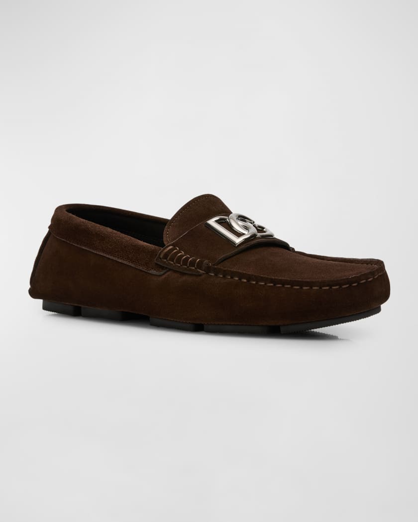 Dolce Gabbana Men s DG Leather Driving Shoes Neiman Marcus