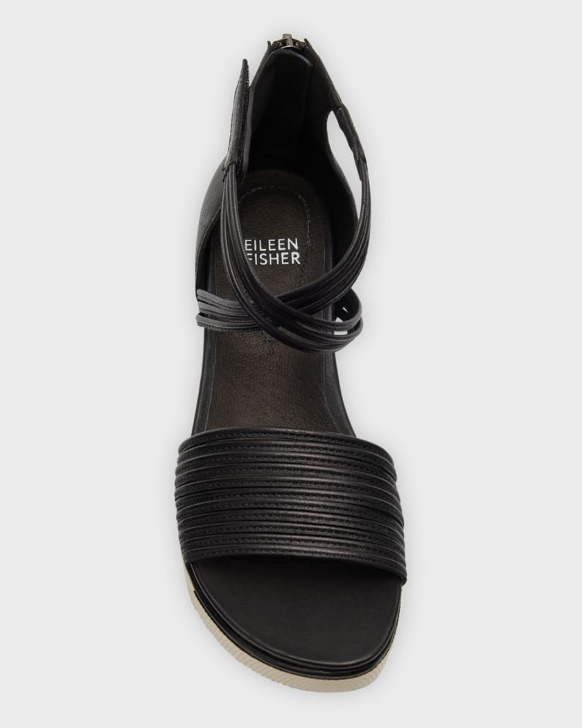 Joie Elaine Leather Elastic Crisscross Sandals, $285