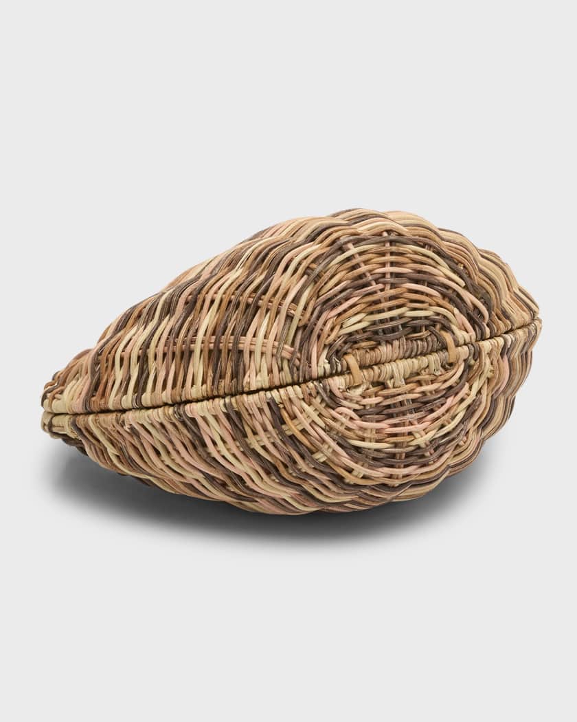 Seashell Wicker Bag - Driftwood Wicker Mini Clutch Bag - Ulla Johnson