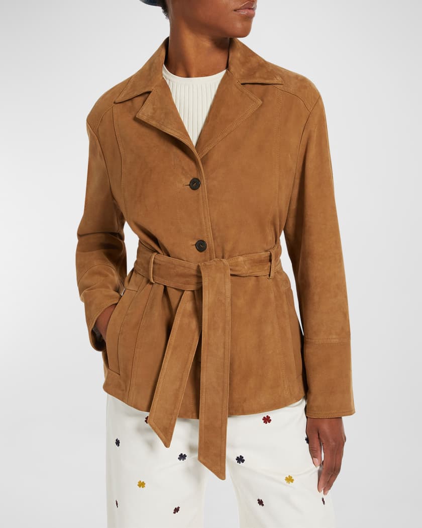 Max mara suede coat sales