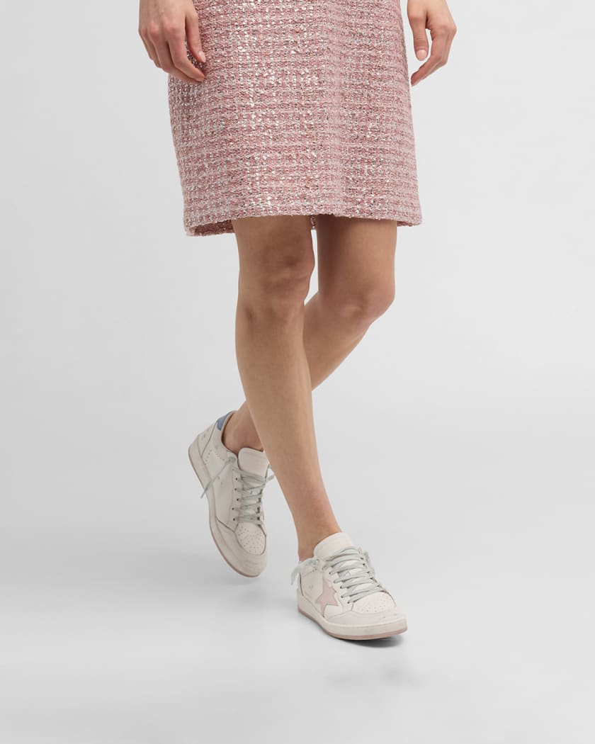 Ballstar Mixed Leather Low-Top Sneakers