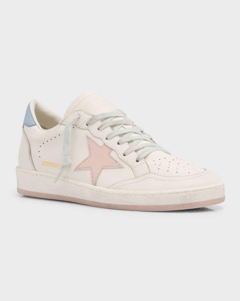 Ballstar Mixed Leather Low-Top Sneakers