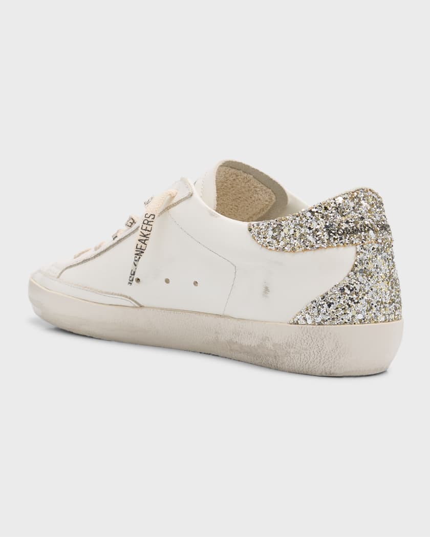 Superstar Glitter Leather Low-Top Sneakers