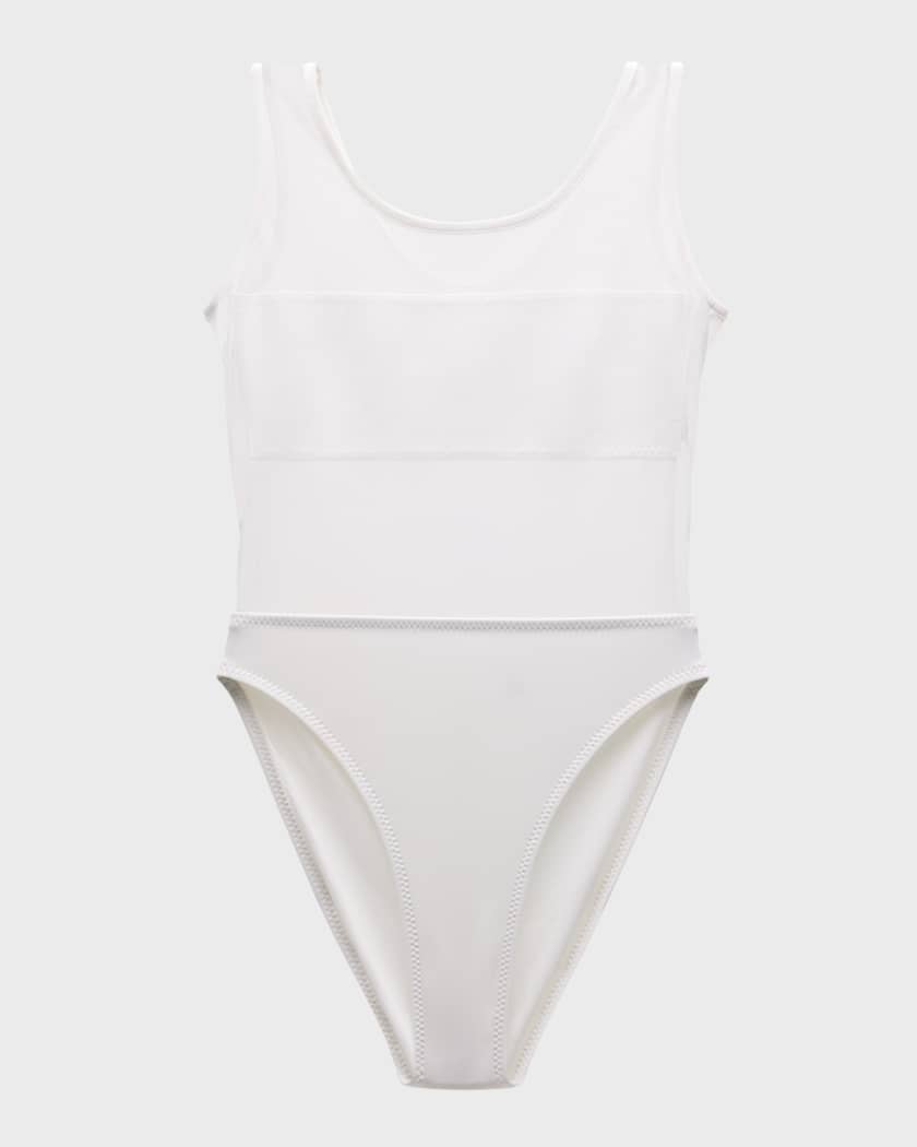Semi sheer store one piece swimsuit