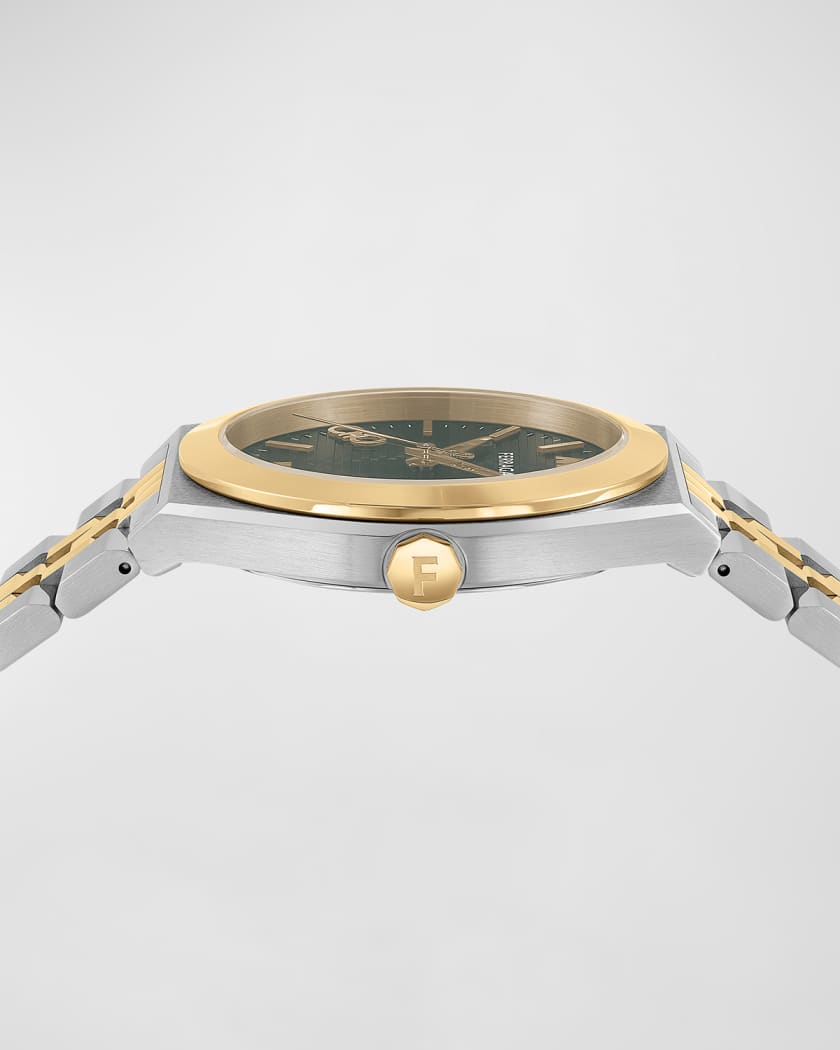 Men's Vega New Two-Tone Bracelet Watch, 40mm