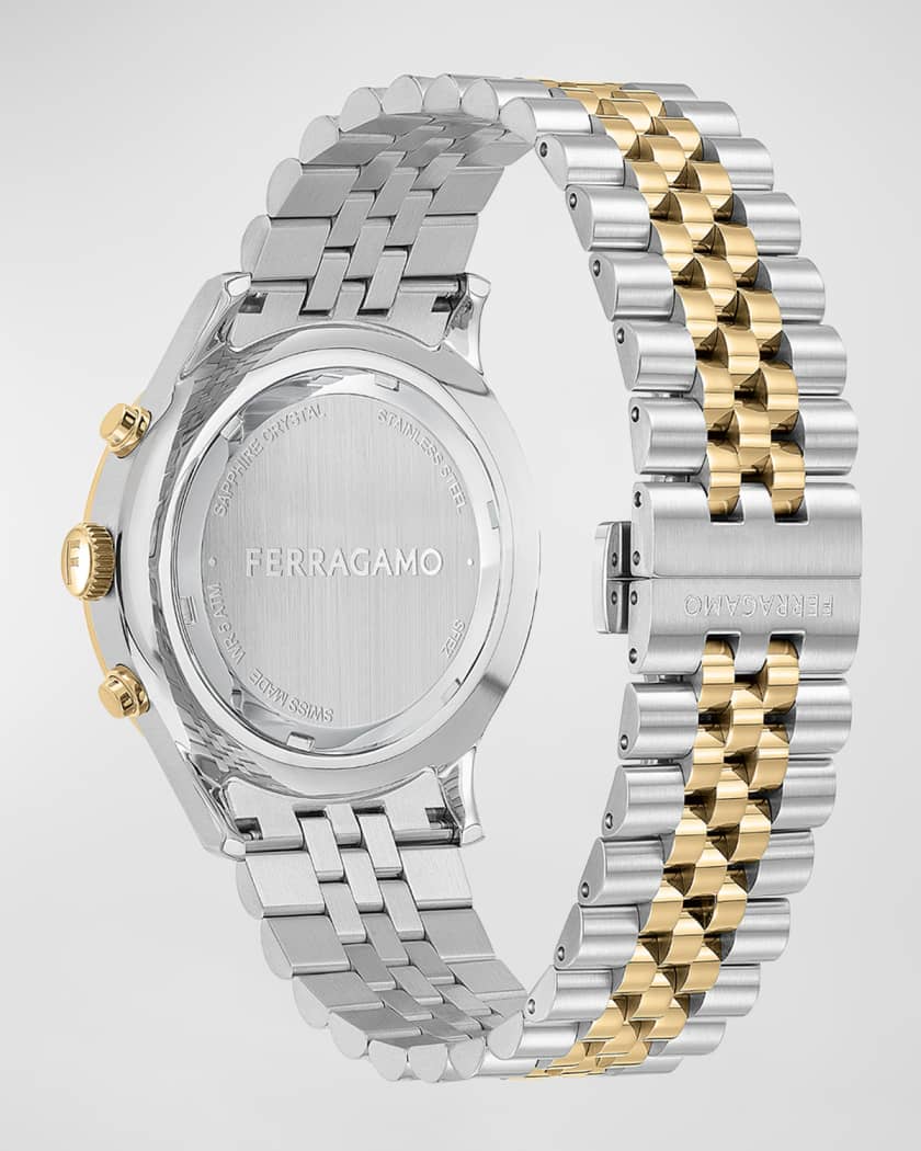Men's Duo Chrono Two-Tone Bracelet Watch, 42mm
