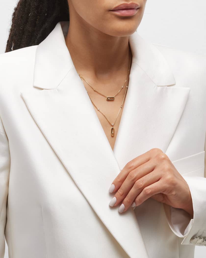 Move Uno 18K Yellow Gold 2-Row Diamond Necklace
