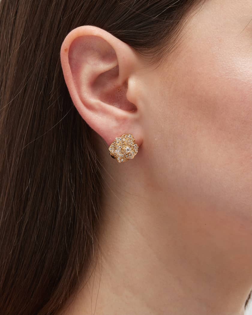 Rose gold pave earrings discount