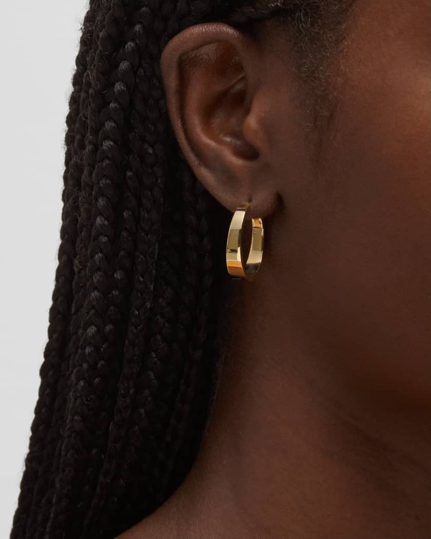 Anita Ko Plain Meryl Hoop Earrings in Yellow Gold Neiman Marcus