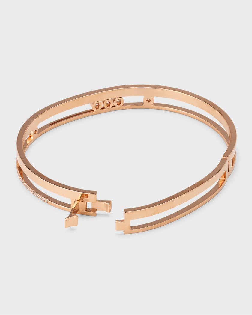Messika Move Romane 18K Rose Gold Diamond Bracelet Size Medium