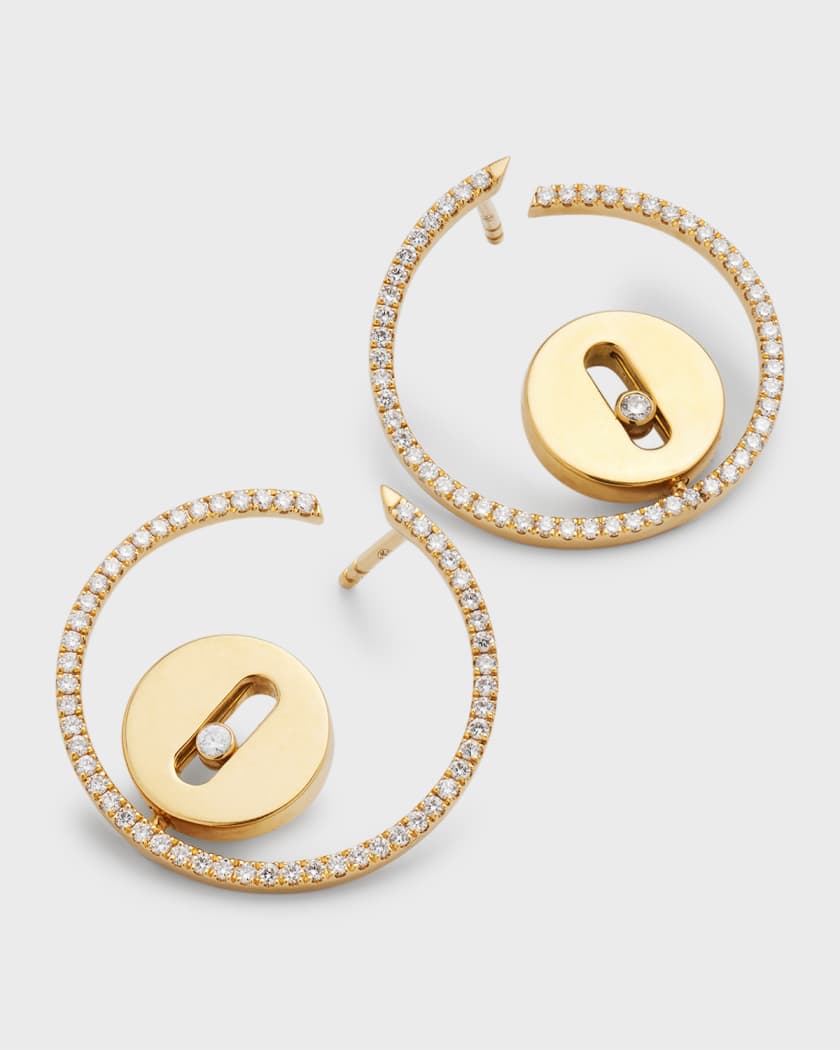 Messika Lucky Move 18K Rose Gold Diamond Hoop Earrings Neiman Marcus