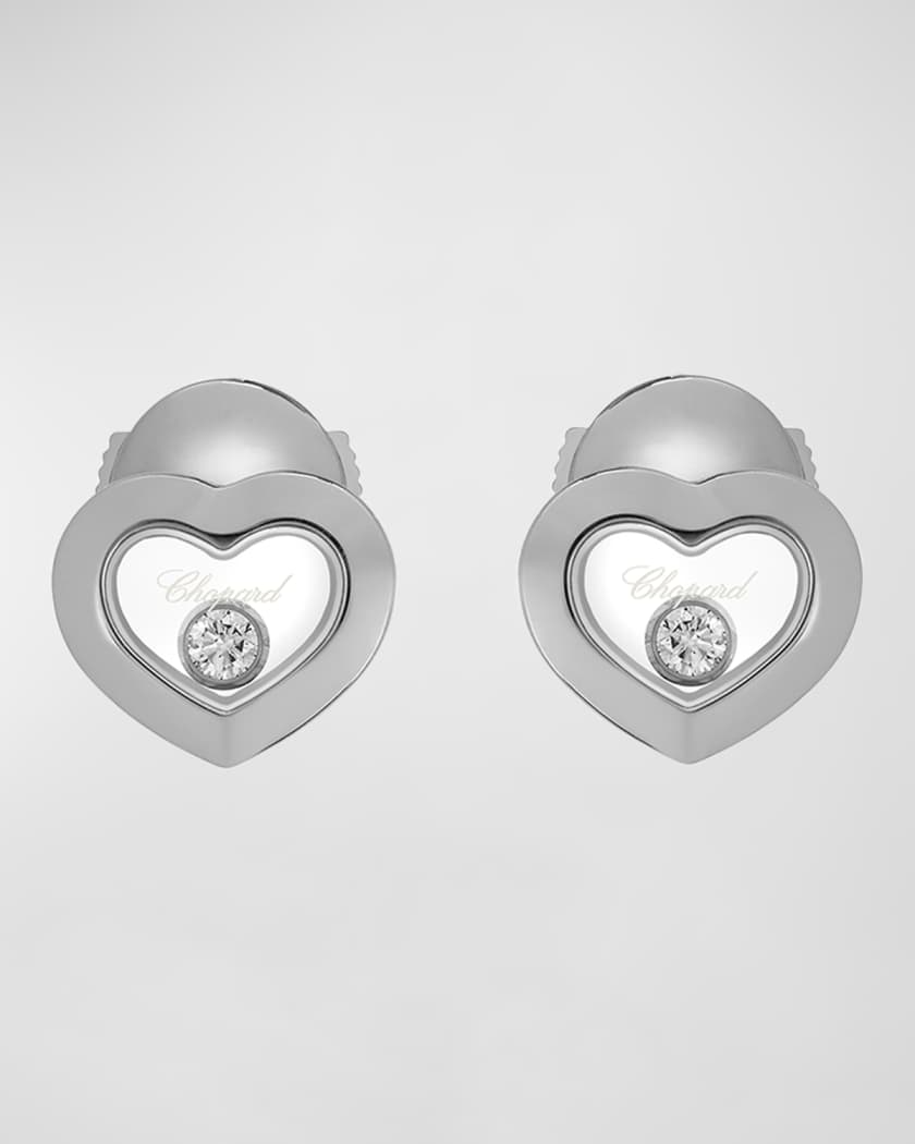 Chopard Happy Diamonds Icons 18K White Gold Stud Earrings Neiman
