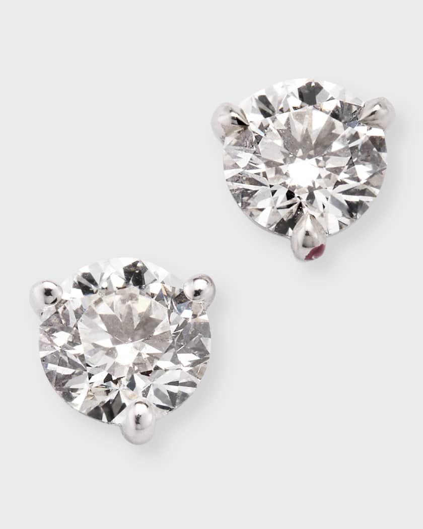 Platinum store post earrings