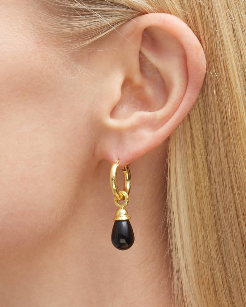 Onyx teardrop sales earrings