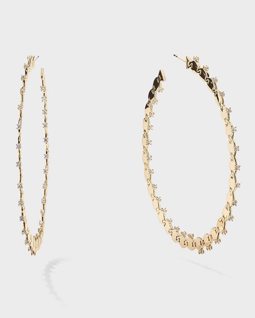 LANA In Out Diamond Multi Solo Mega Nude Hoop Earrings Neiman Marcus