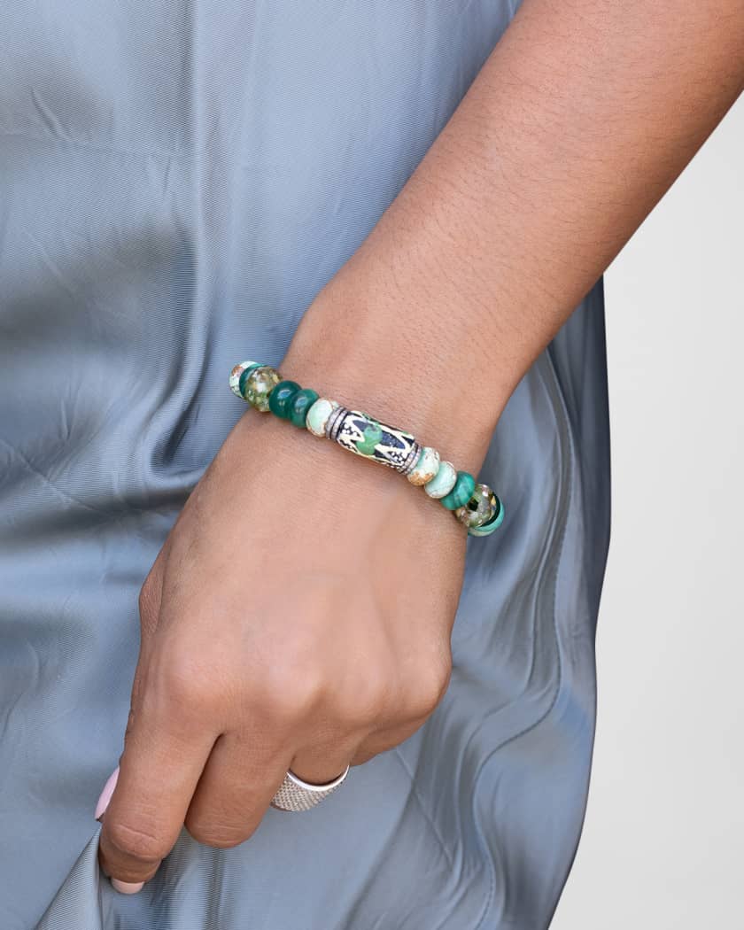 Labradorite Beaded Bracelet with Diamond Rondelles – Sheryl Lowe