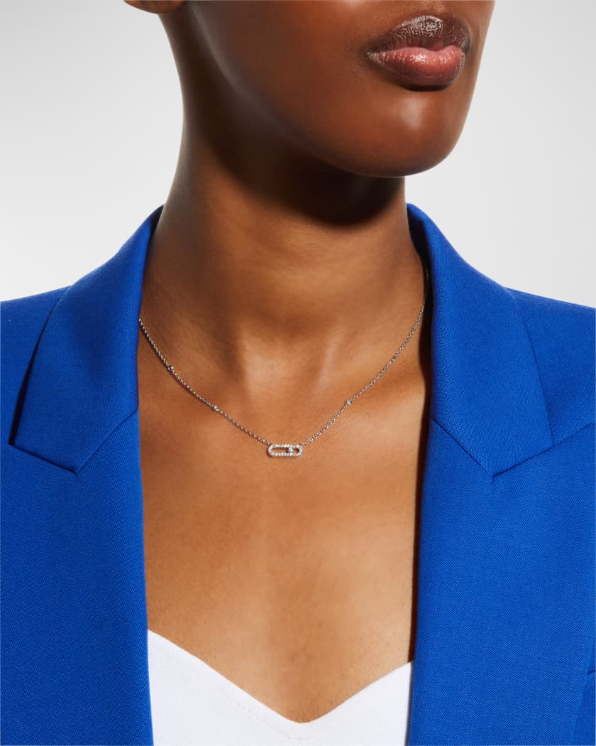 MOVE UNO PAVE DIAMOND NECKLACE