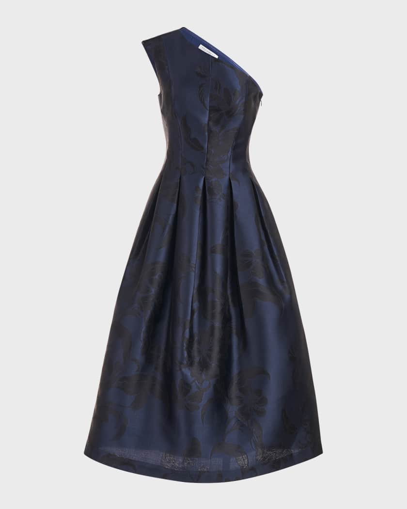 Kay unger one shoulder dress hot sale