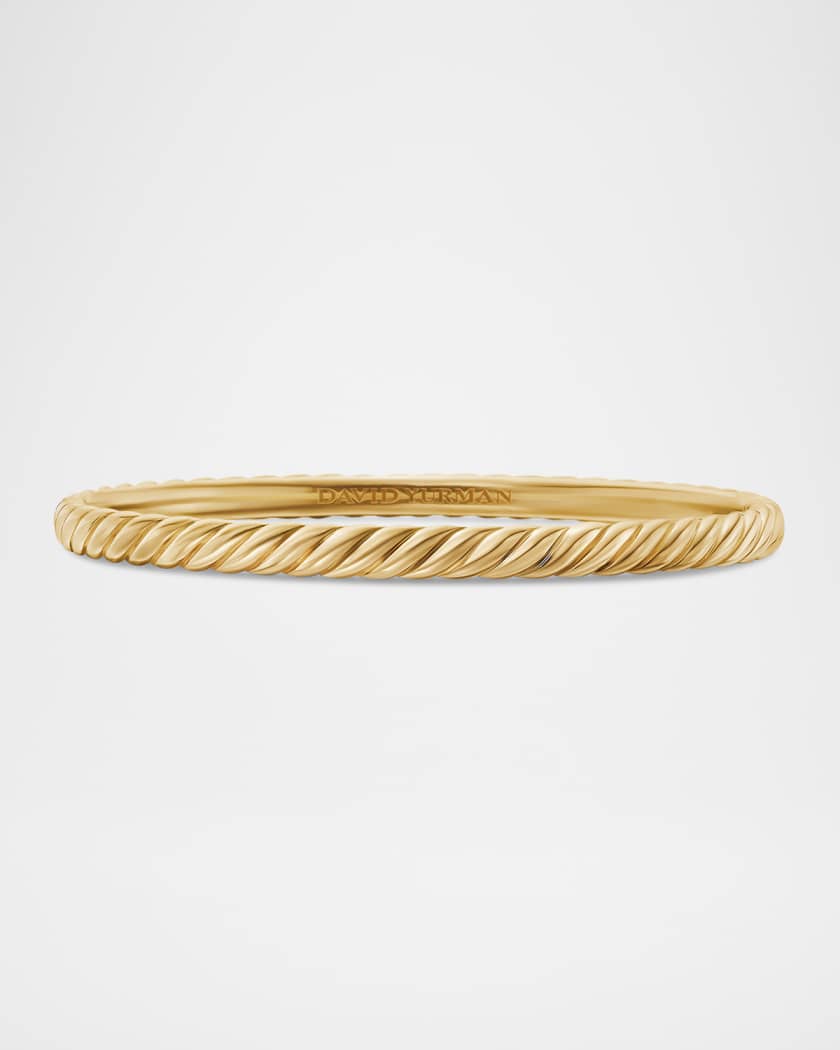 David Yurman Sculpted Cable Bracelet in 18K Gold 4.5mm Neiman