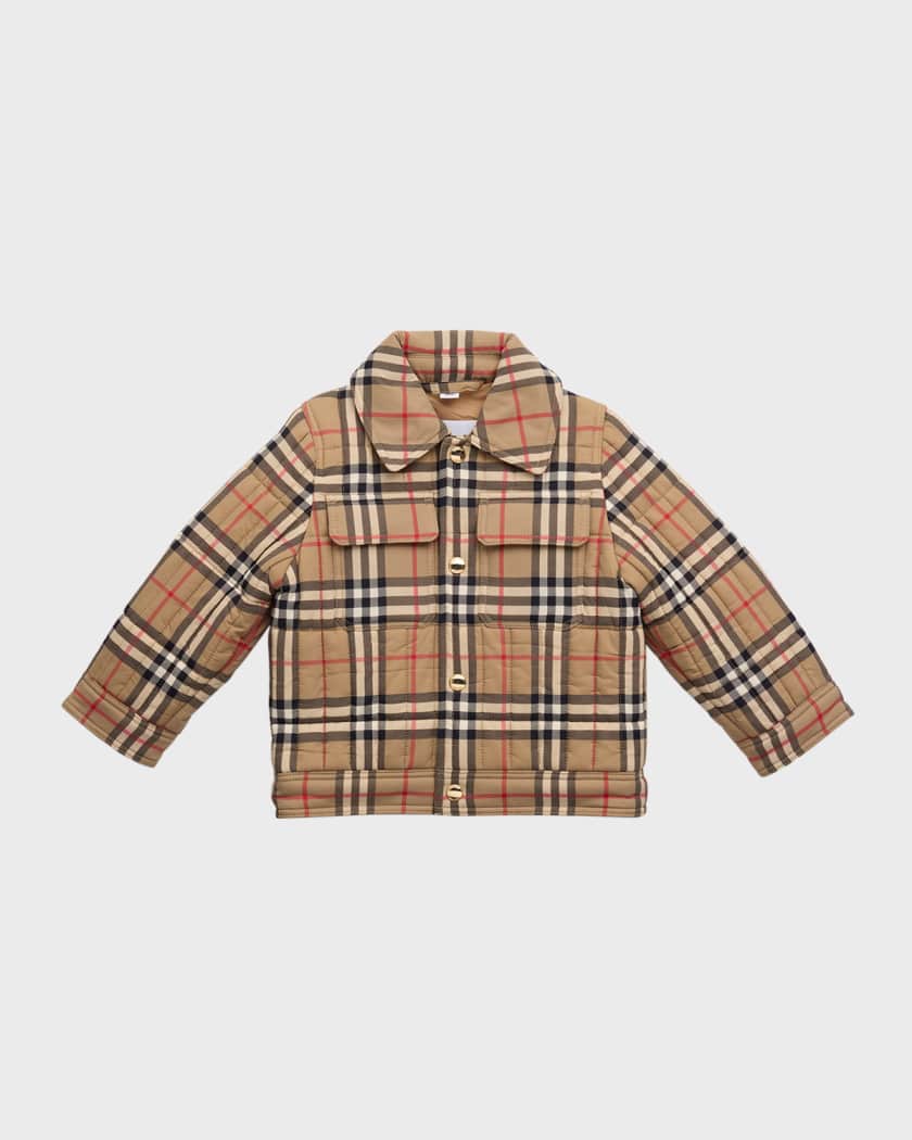 Kid s Gideon Check Quilted Jacket Size 6M 24M
