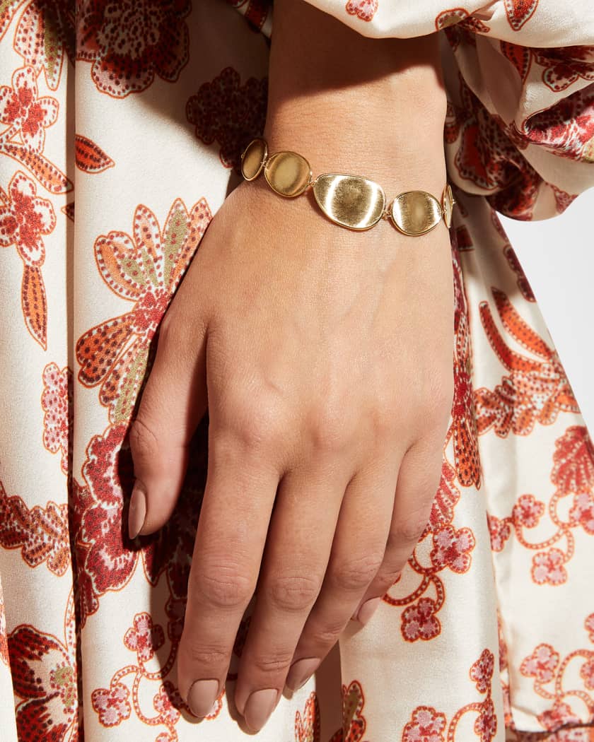 18K Yellow Gold Lunaria Graduated Bracelet, 7"L