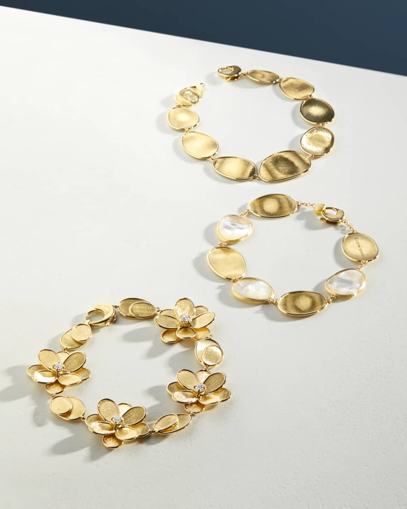 18K Yellow Gold Lunaria Graduated Bracelet, 7"L