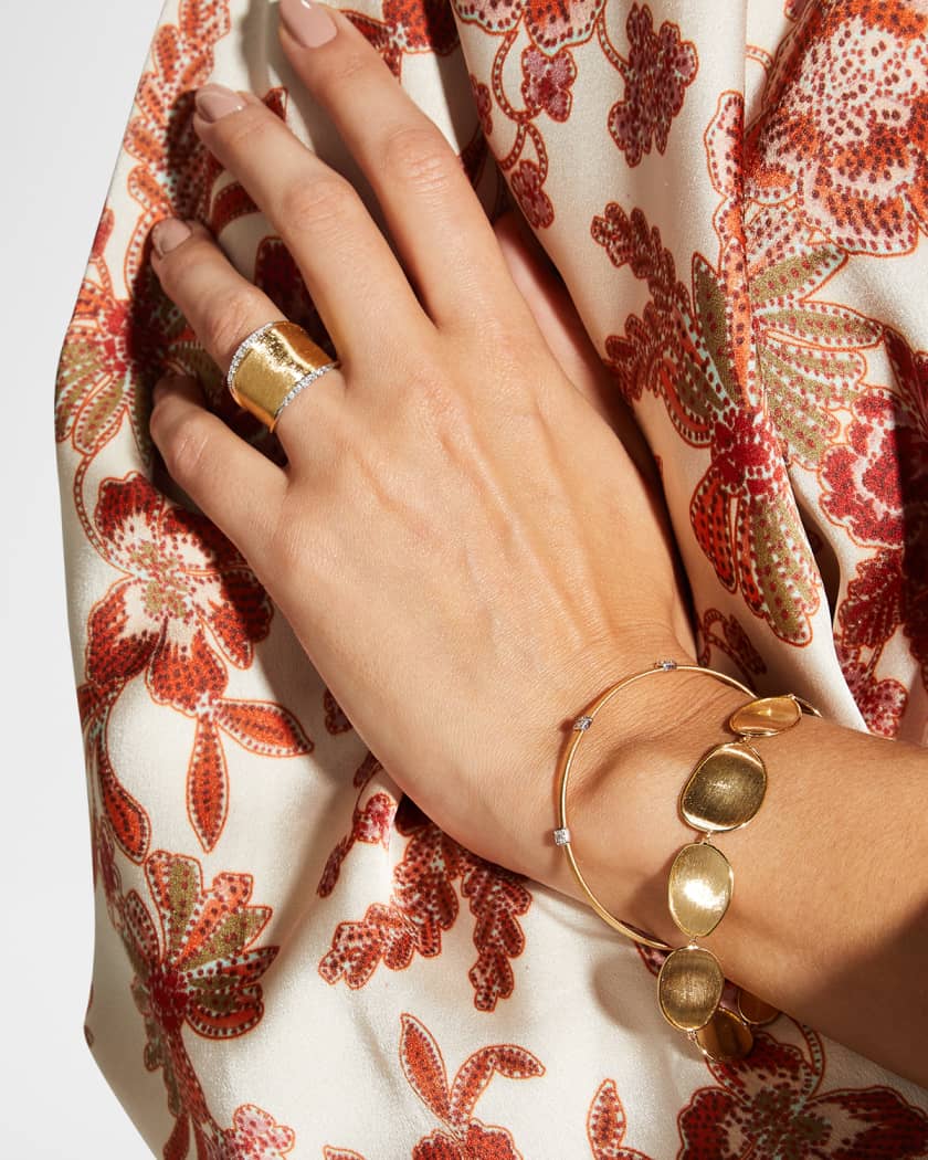 18K Yellow Gold Lunaria Graduated Bracelet, 7"L