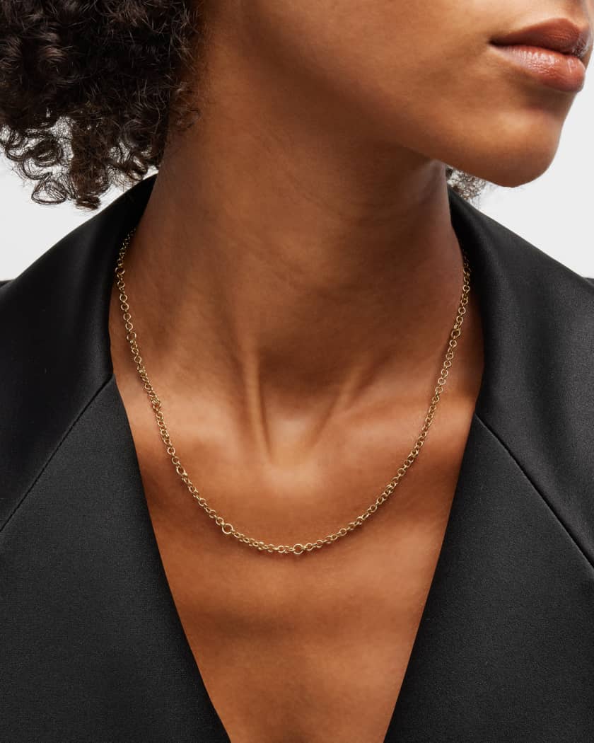 18k Yellow Gold Gravity Chain Necklace, 18"L