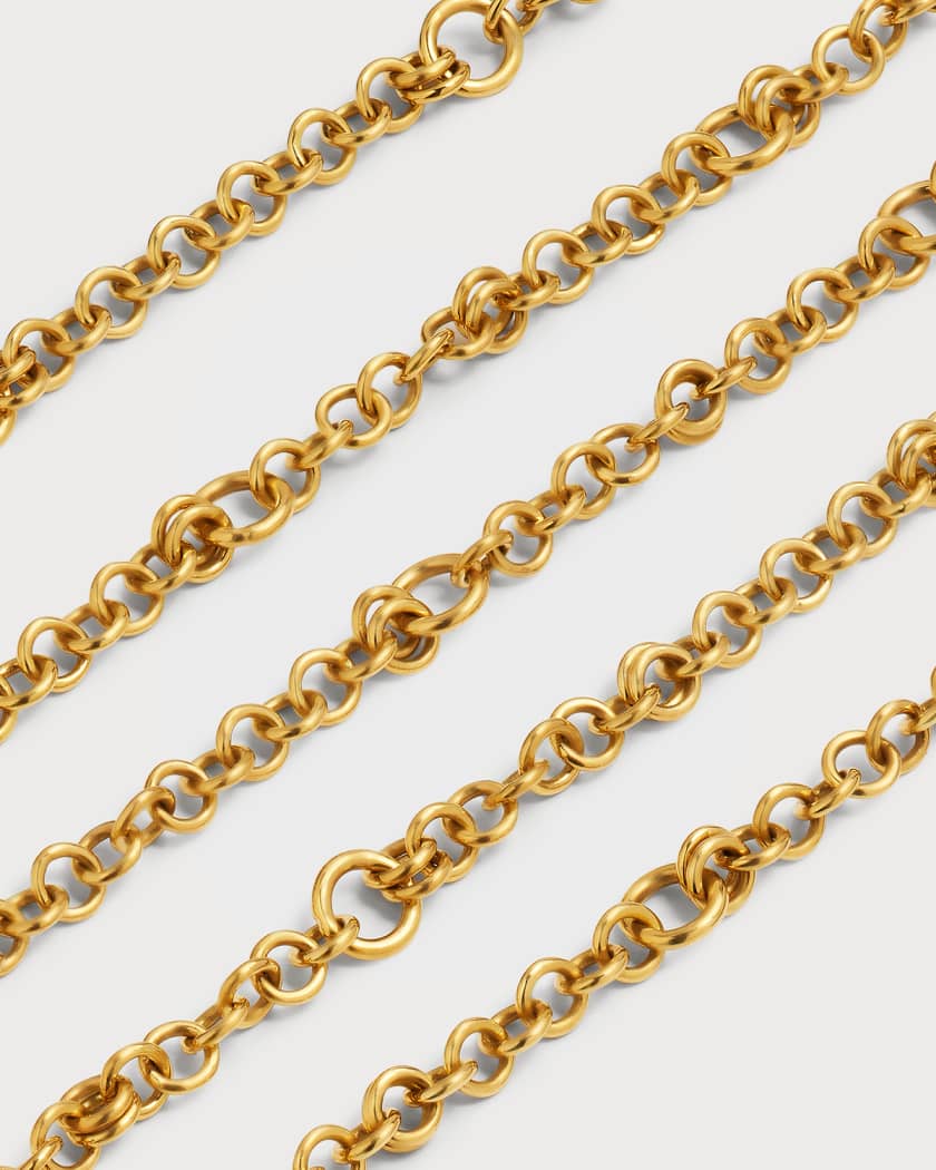 18k Yellow Gold Gravity Chain Necklace, 18"L