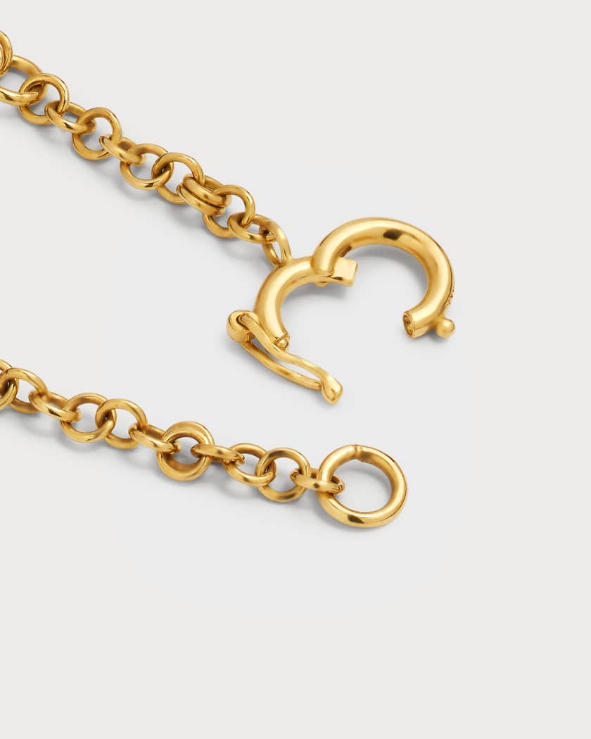 18k Yellow Gold Gravity Chain Necklace, 18"L