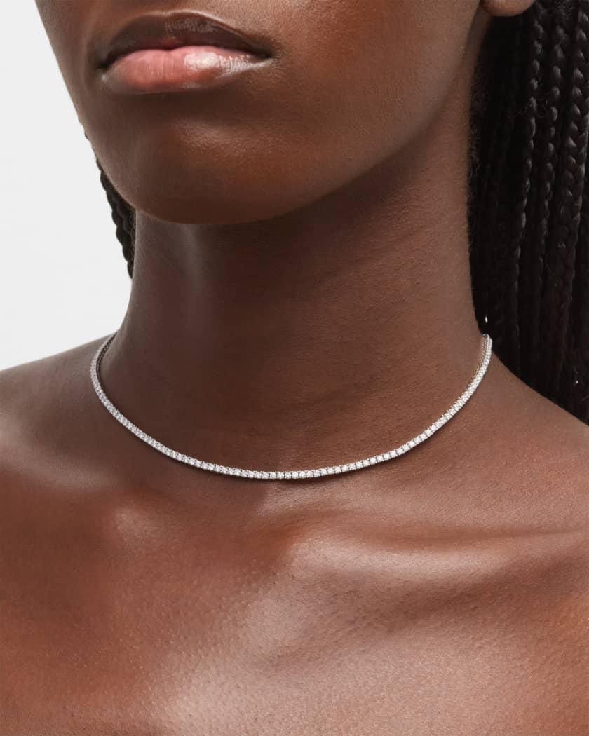 18k Gold Diamond Choker Necklace 16