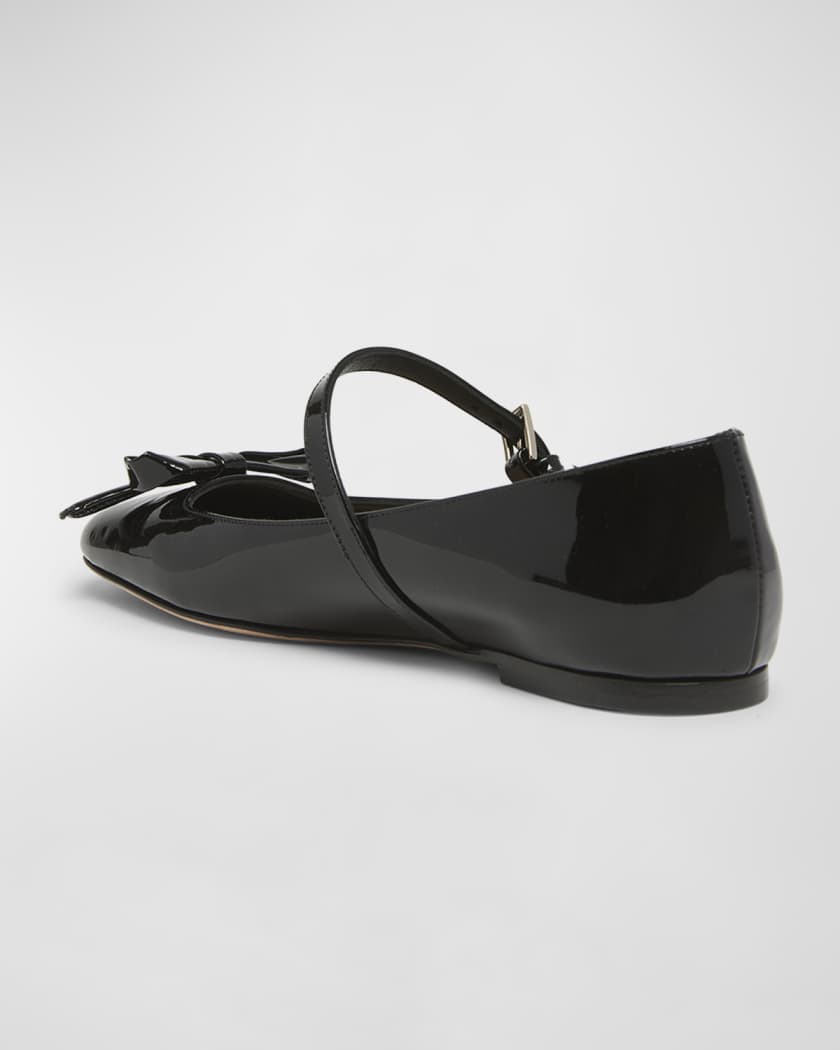 Romance Patent Bow Mary Jane Ballerina Flats
