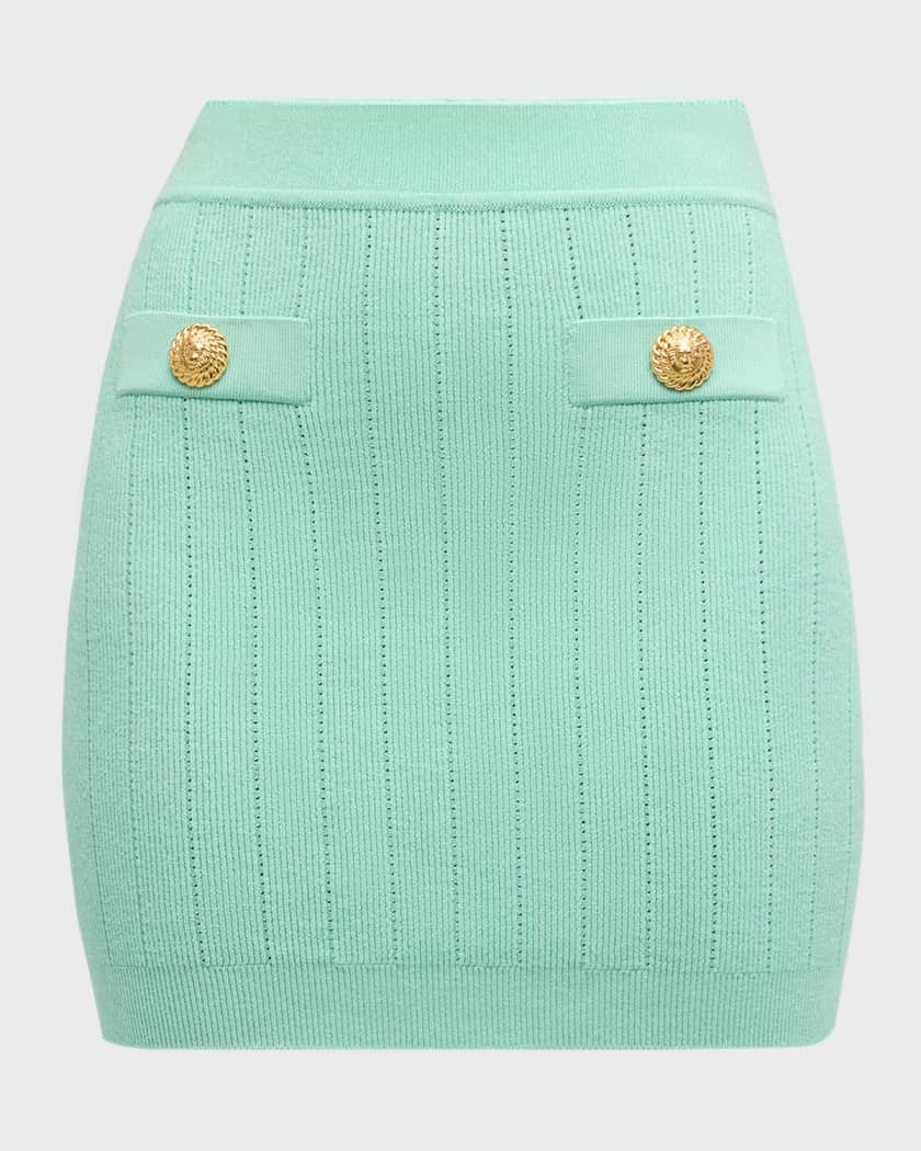 Balmain Kids tweed mini skirt - Blue