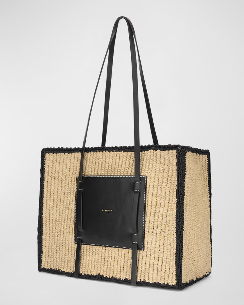 The Capri Raffia & Leather Tote Bag