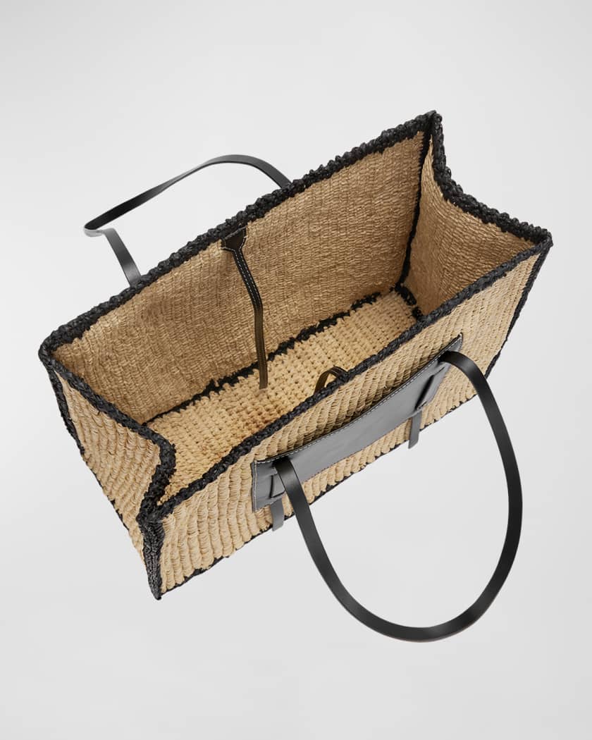 The Capri Raffia & Leather Tote Bag