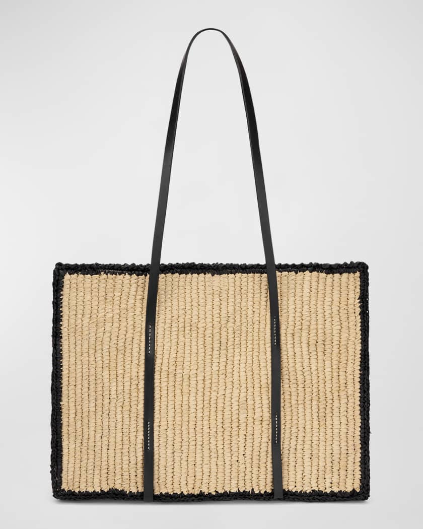 The Capri Raffia & Leather Tote Bag