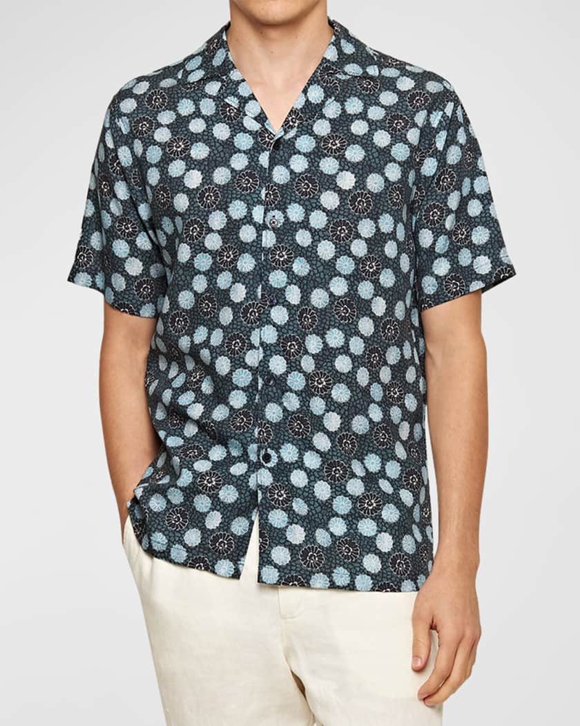 Orlebar Brown Hibbert floral-print shirt - Blue