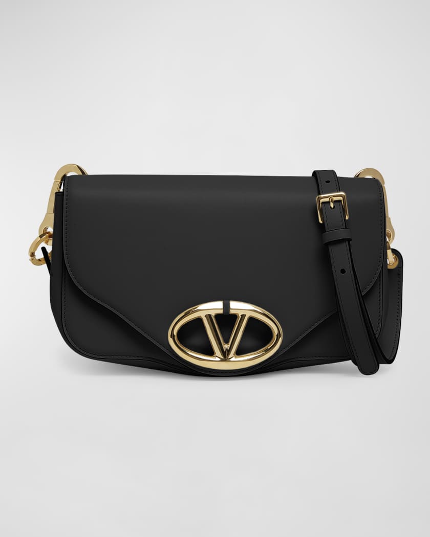 Valentino Garavani VLOGO Small Flap Leather Shoulder Bag Neiman Marcus