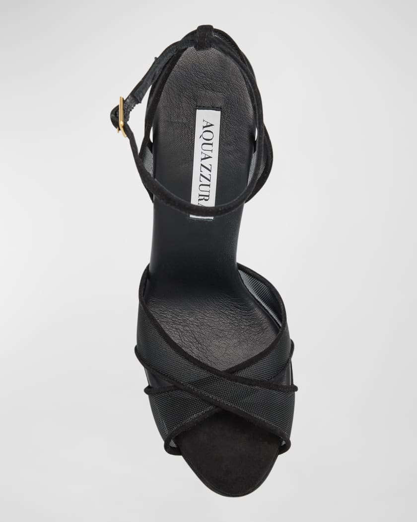 Divine Mesh Crisscross Platform Sandals