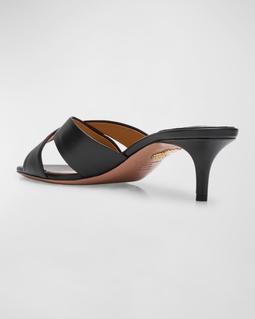 Leather Crisscross Mule Sandals