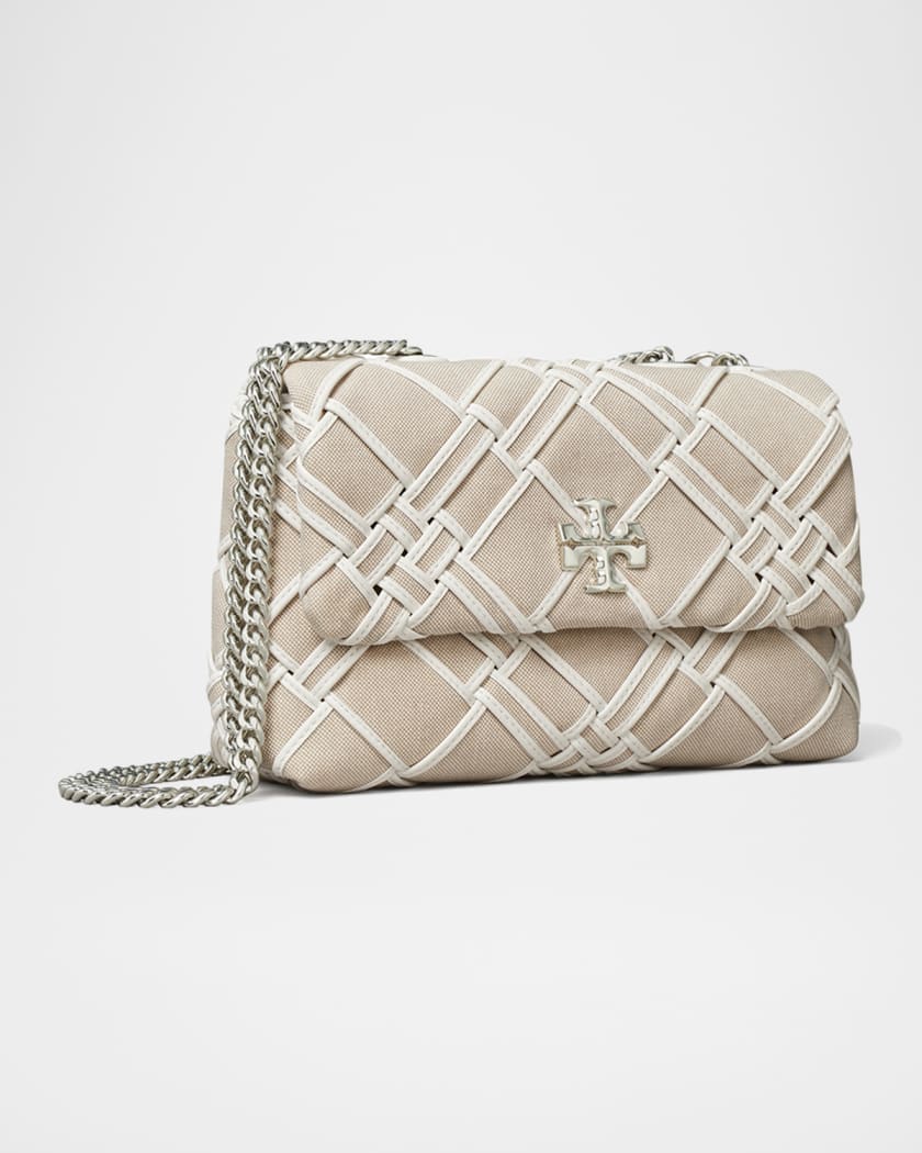 Kira Small Woven Canvas Convertible Shoulder Bag