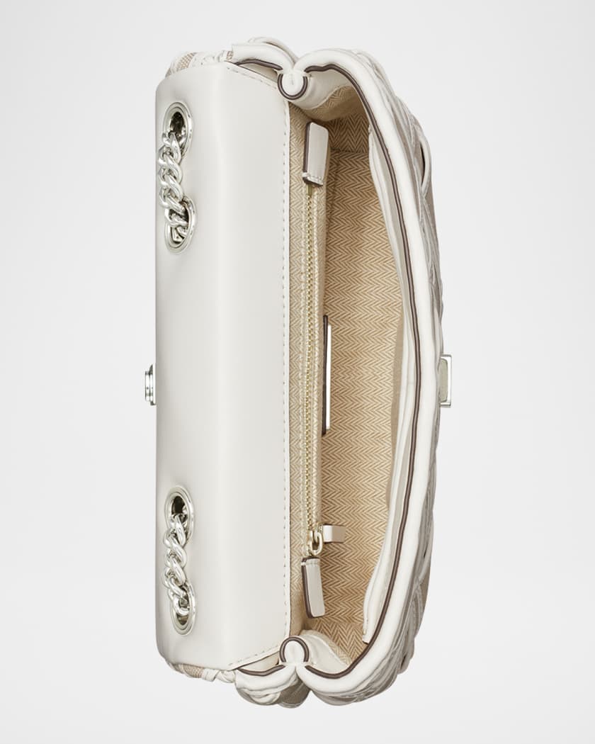 Kira Small Woven Canvas Convertible Shoulder Bag