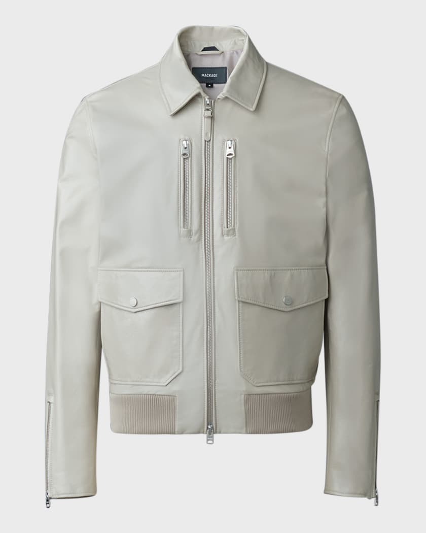 Mackage leather bomber jacket store