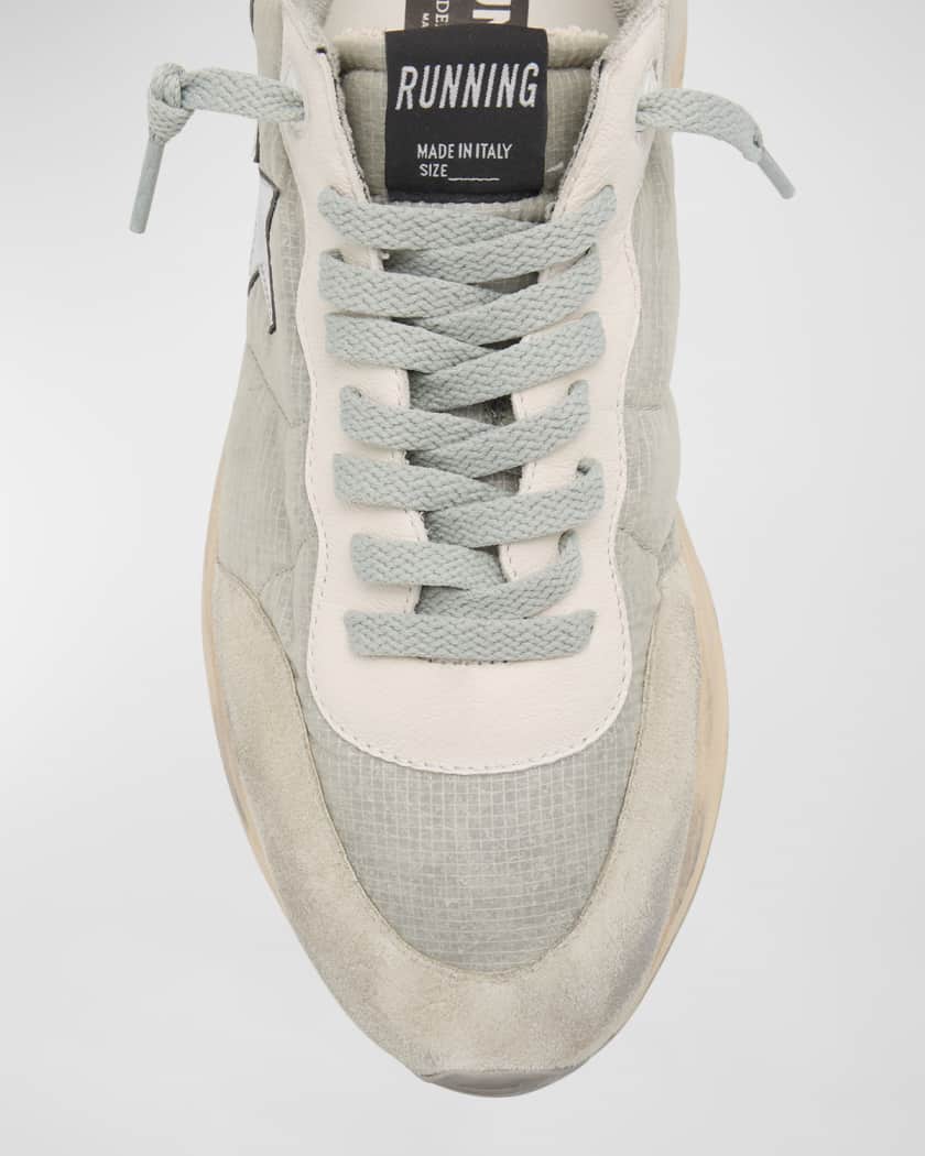 Men's Running Sole Nylon and Suede Runner Sneakers