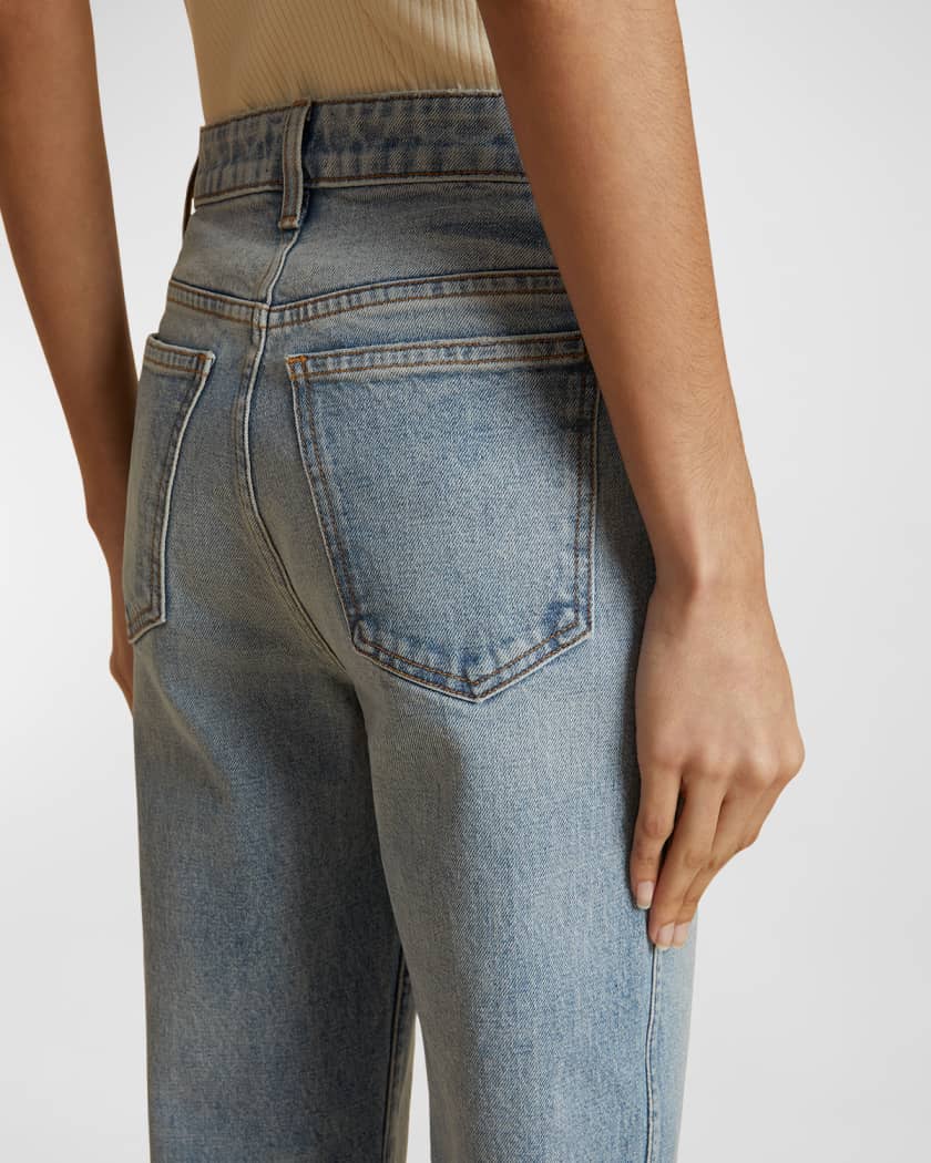 Abigail High-Rise Straight-Leg Ankle Jeans