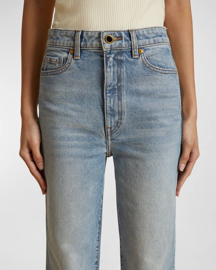 Abigail High-Rise Straight-Leg Ankle Jeans