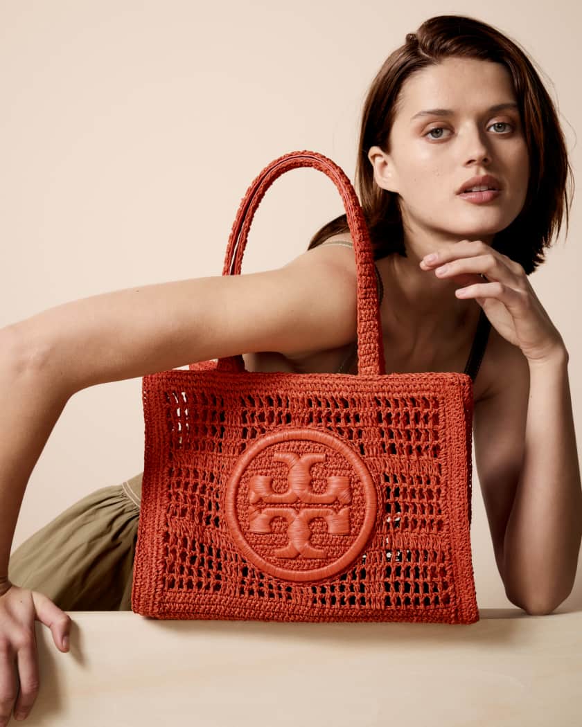 Ella Small Crochet Straw Tote Bag | Neiman Marcus